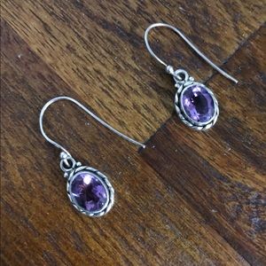 NWOT Sundance Amethyst Dangle Earrings